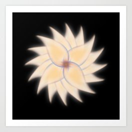 Yellow star shaped flower Art Print