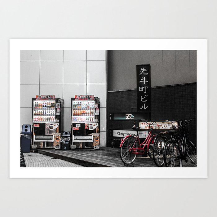 ArtWork Street Tokyo Japan Black Colour Photo Art Art Print