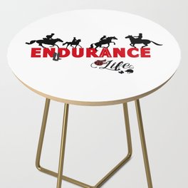 Endurance Life in Black & Red Side Table