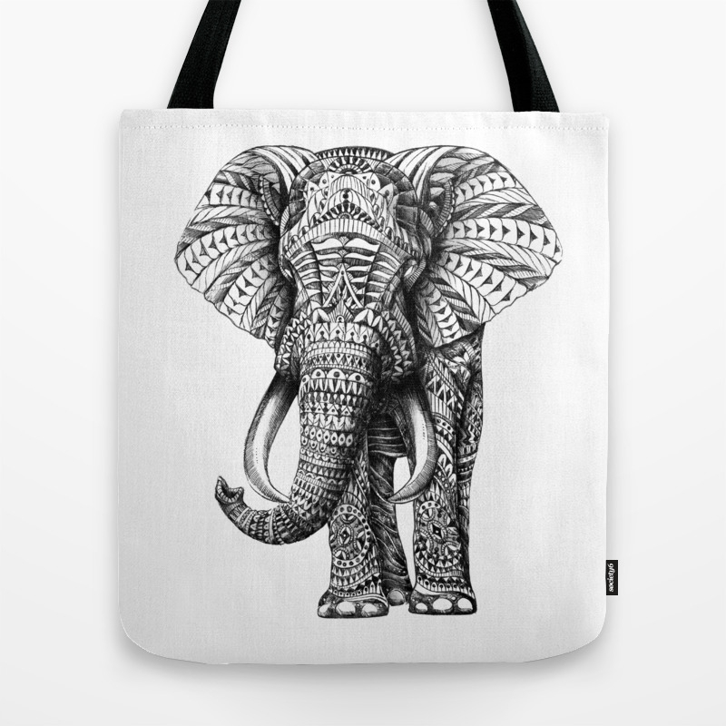 elephant tote bag