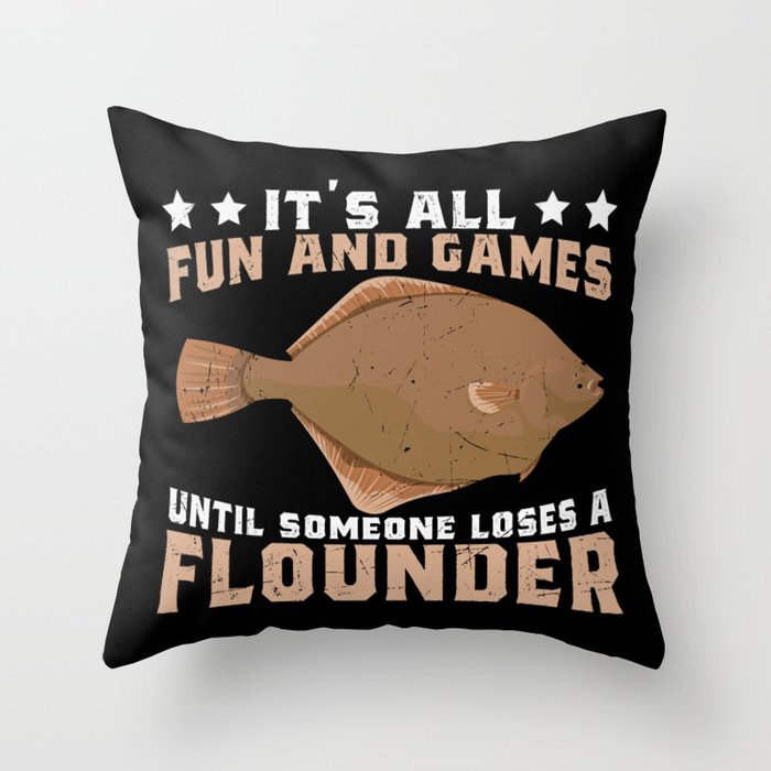 Funny Fishing Saying Throw Pillow