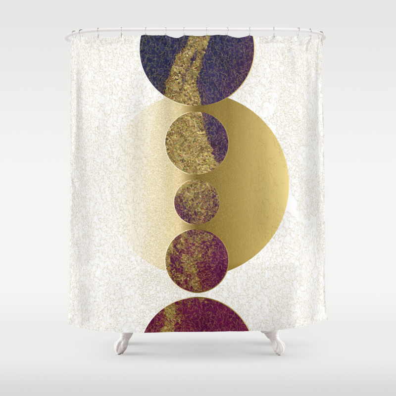 Balanced Galaxy In Deep Purple Shower Curtain By Mehrsign Society6