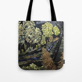 Flowing through the yellow trees Tote Bag