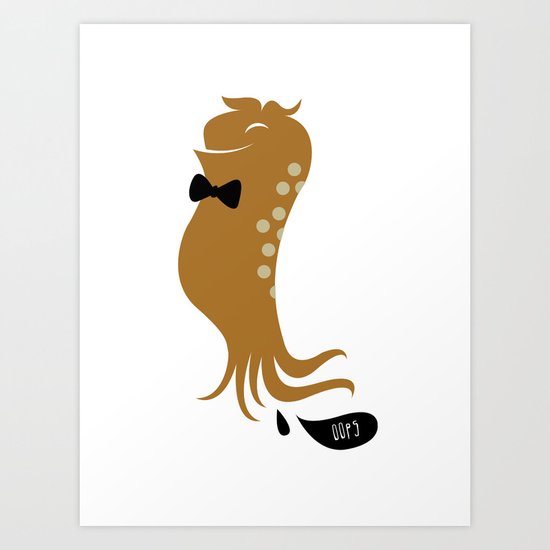 Squid of Oops Art Print