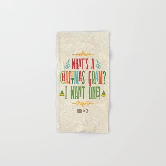 Buddy the Elf! What's a Christmas Gram? Hand & Bath Towel