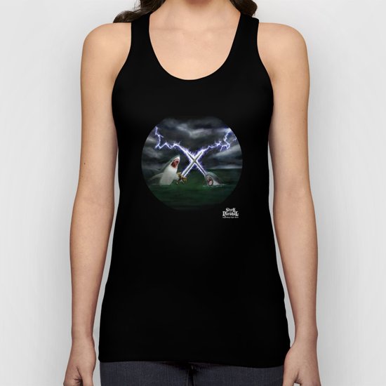 Shark vs. Narwhal Unisex Tank Top