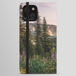 Mount Rainier Wildflower Adventure VII - Pacific Northwest Mountain Forest Wanderlust iPhone Wallet Case