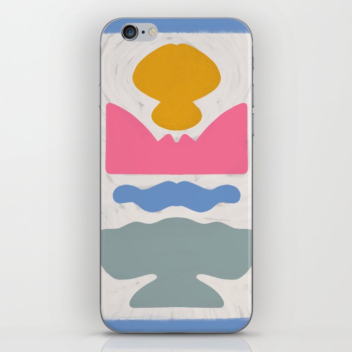 Pastel cut out with white background iPhone Skin