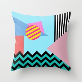 80s Memphis Design Pattern Throw Pillow