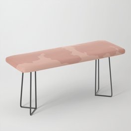 Cow Spots in Nostalgic Retro Nude Pink Bench