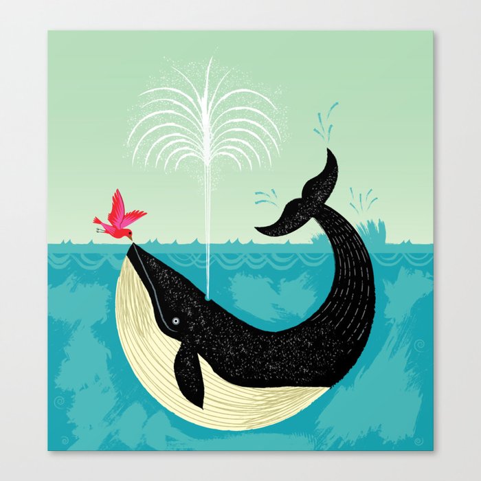 The Bird and The Whale Canvas Print