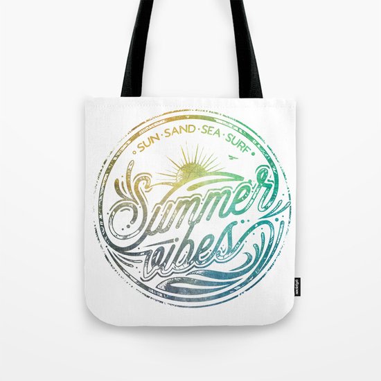 Summer vibes - typo artwork Tote Bag