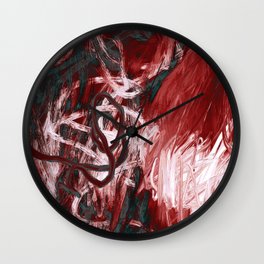 Abstract expressionist Art. Abstract Painting 84. Wall Clock