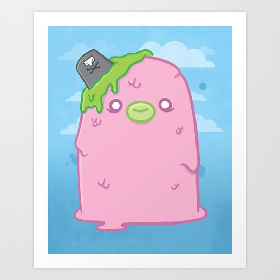 Pink Sewage Paul : Creepy but Cute Monster Series Art Print