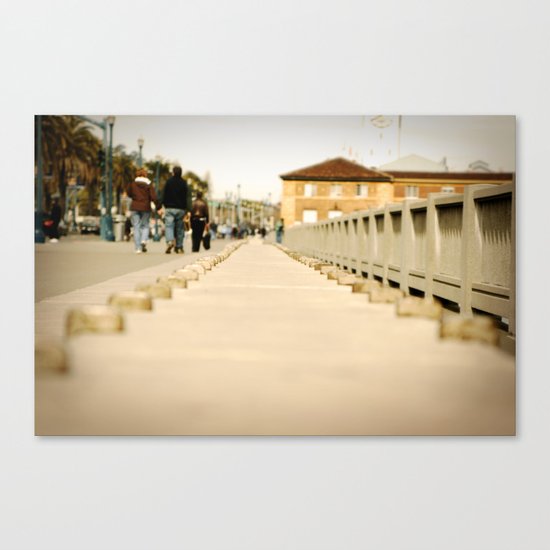 Walking down the Embarcadero in San Francisco Canvas Print