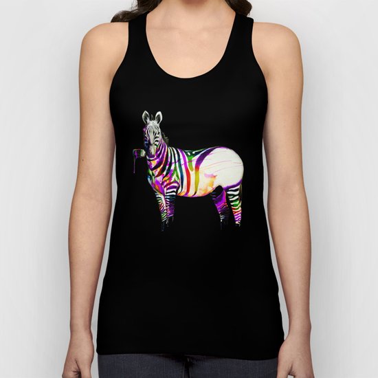 zebra painting Unisex Tank Top