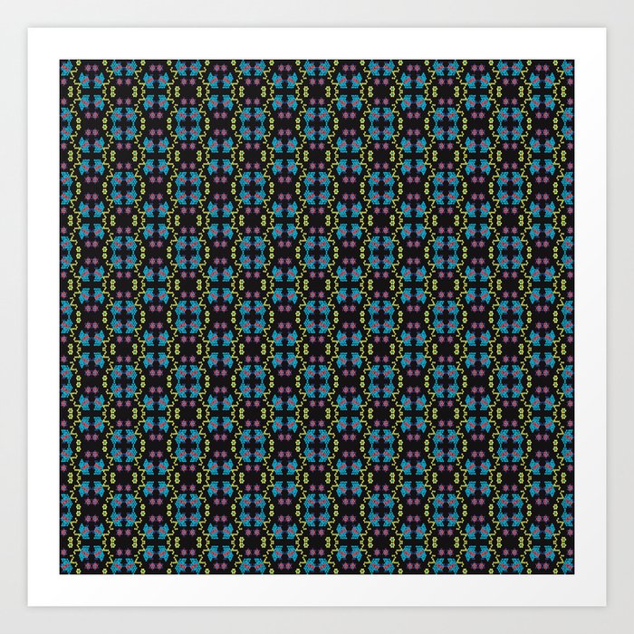 Nyonya style aboriginal tile pattern 08 Art Print