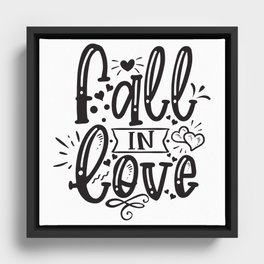 Fall In Love Framed Canvas