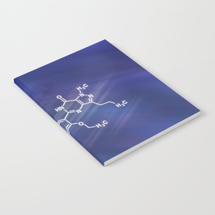 Sildenafil erectile dysfunction drug molecule Structural chemical formula Notebook