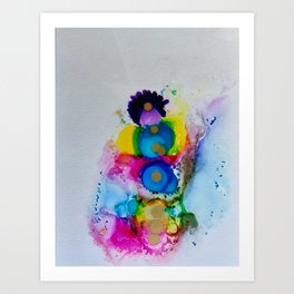 Abstract colourful chakras Art Print