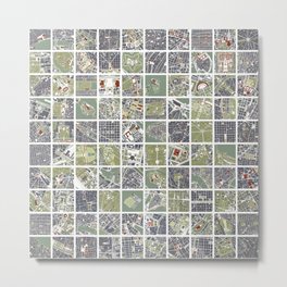 20 cities 20 Metal Print | Venice, Berlin, London, Travel, Collage, Newyork, Paris, Maps, Photomontage, Pattern 