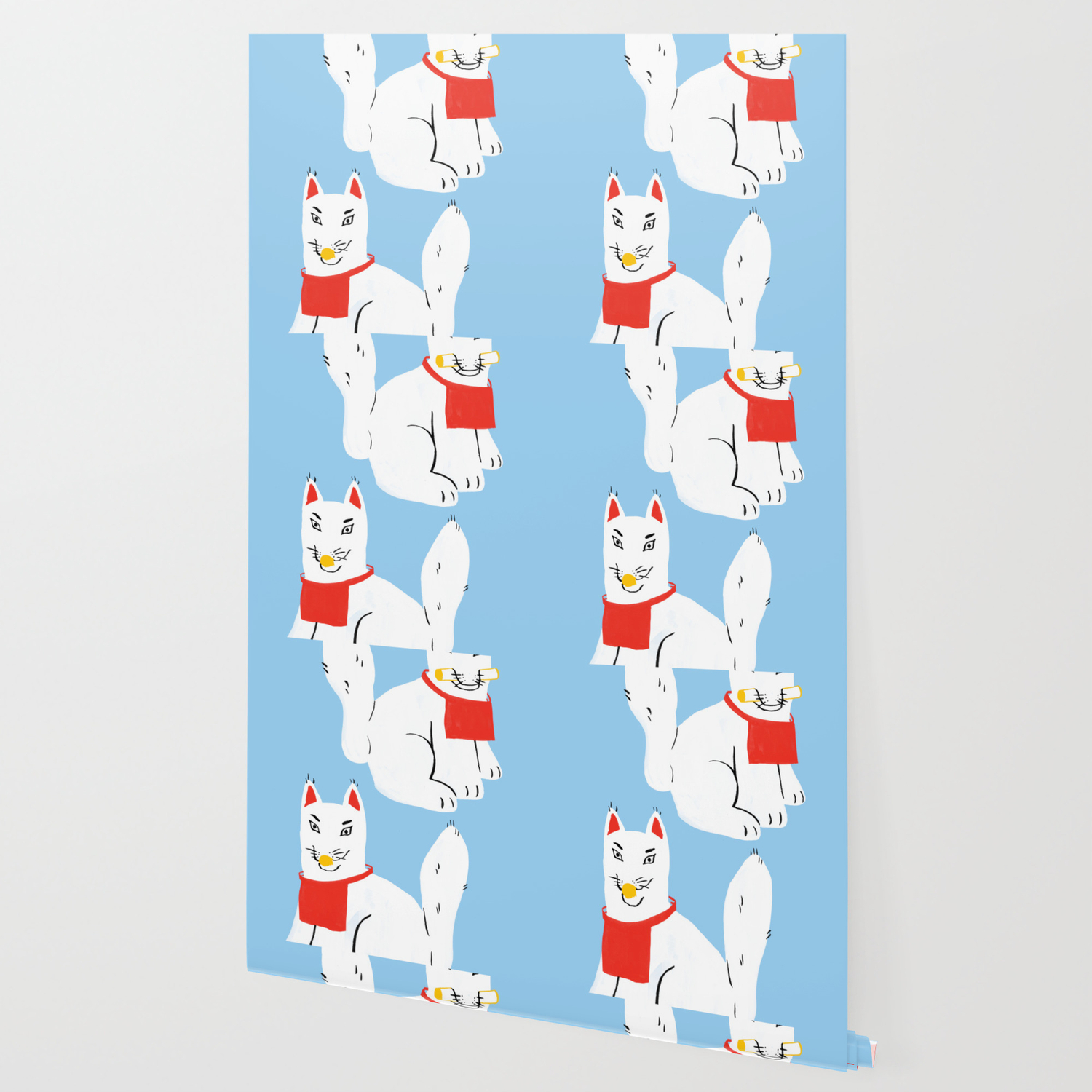 Kitsune Japanese Messenger Fox Wallpaper By Straypencilworkshop