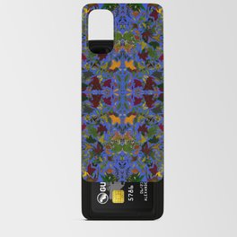 kaleidescope leaves - azure Android Card Case