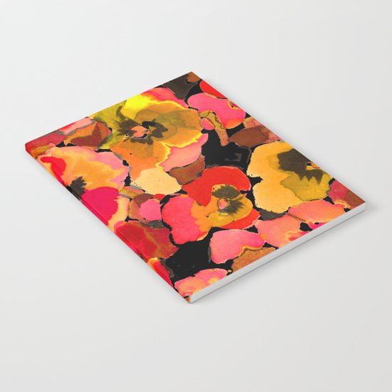 peach floral Notebook