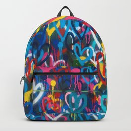 Graffiti Hearts Love (Color) Backpack | Vandalism, Loving, Heart, Happiness, Photo, Hearts, Sweethearts, Couple, Crushing, Teen 