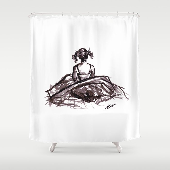 Ballerina Shower Curtain By Helentorreggianiart Society6