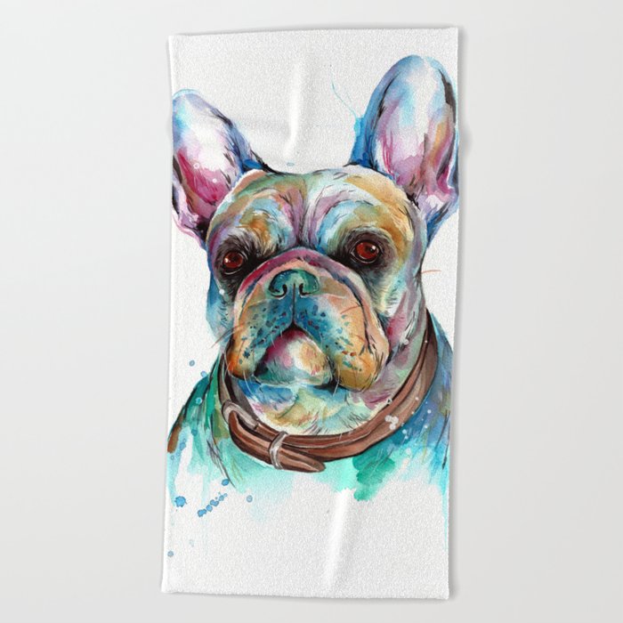 French Bulldog Beach Towel
