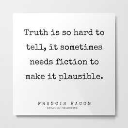 30    | Francis Bacon Quotes | 200205 Metal Print | Writing, Collection, Writings, Typewriter, Book, Quote, Empiricism, Philosophy, Quotes, Vintage 