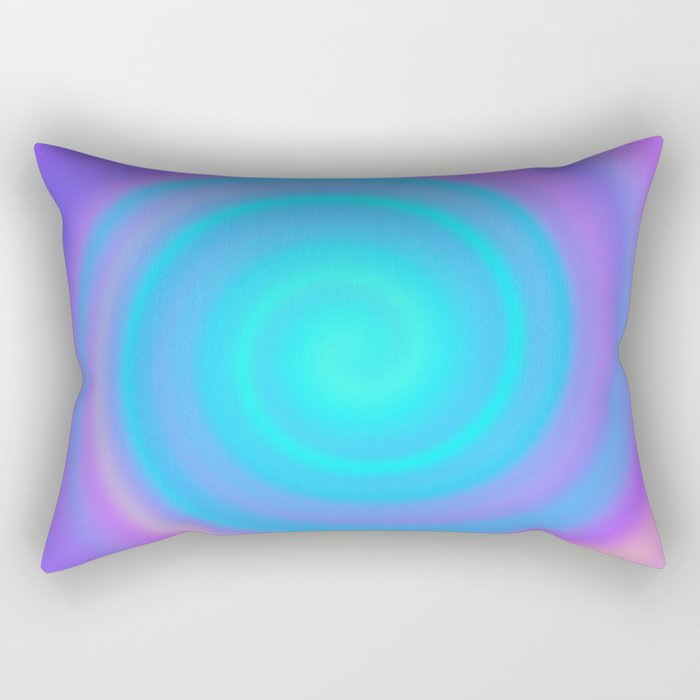 Purple Aqua Gradient Swirl Rectangular Pillow