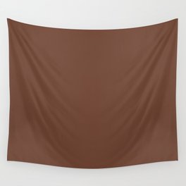 CAMBRIDGE BROWN SOLID COLOR. Classic Chocolate Plain Pattern Wall Tapestry