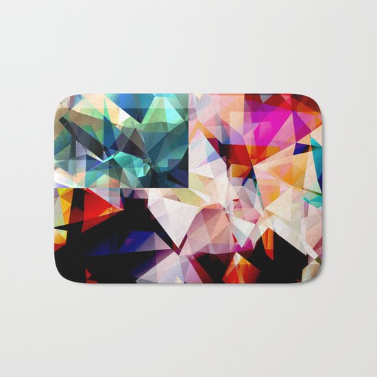 Colorful Geometric Abstract Bath Mat