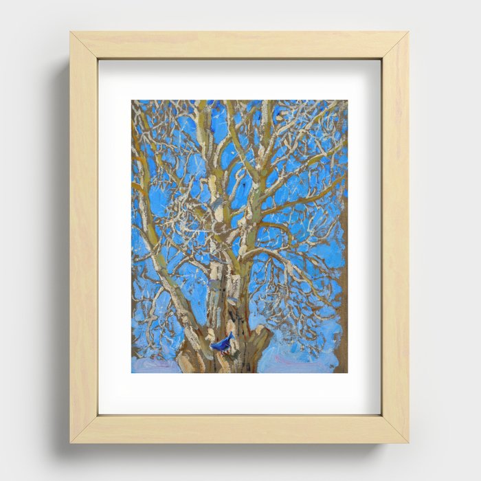 Akseli Gallen-Kallela - Crack Willow and Blue Bird Recessed Framed Print