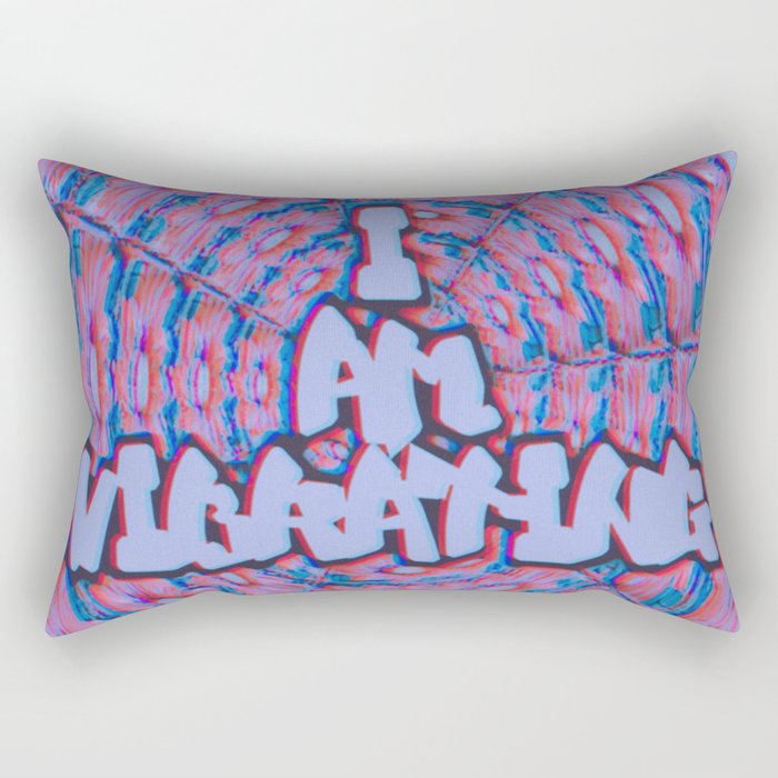 I am Vibrating Love Pink Rectangular Pillow