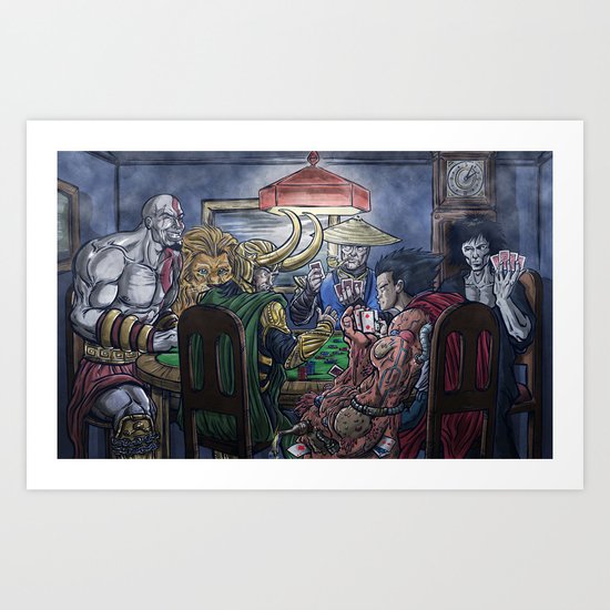 Gods playing poker