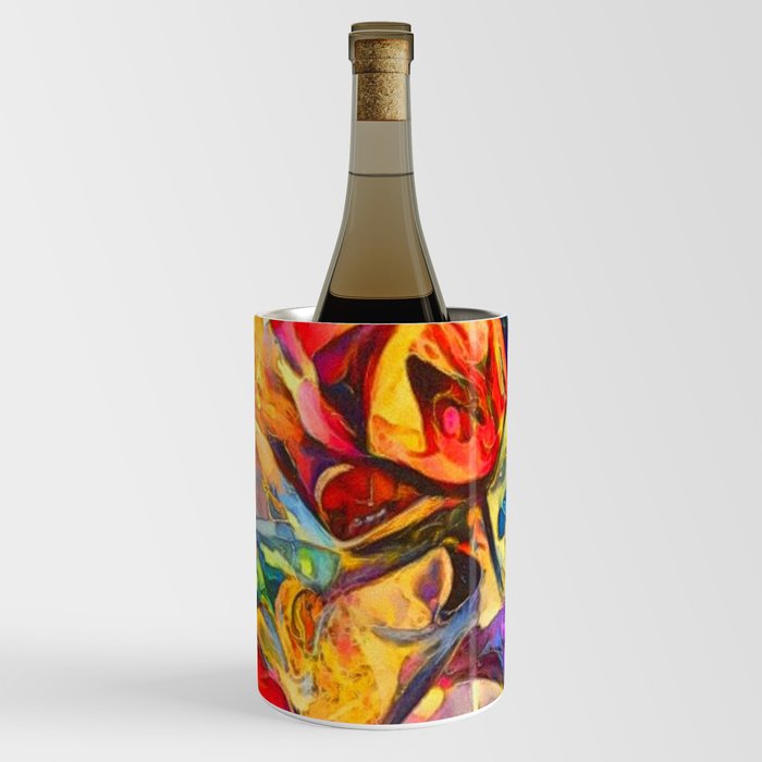 Abstract Flowers Wine Chiller