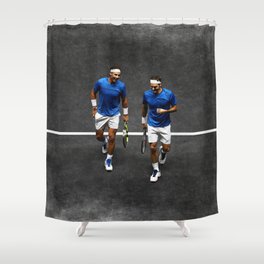 Nadal & Federer Shower Curtain