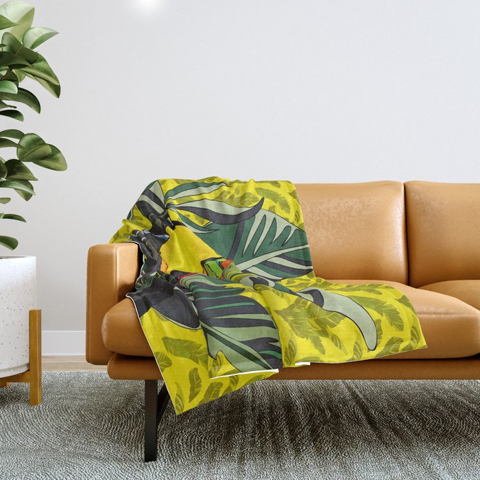 bird toucan Throw Blanket