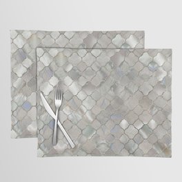 Quatrefoil Moroccan Pattern Mother of Pearl Placemat