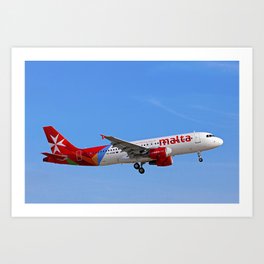 Air Malta Art Print | Airbus, Airtravel, European, Aviation, Photo, Mediterranean, Europe, Aircraft, Destination, Malta 