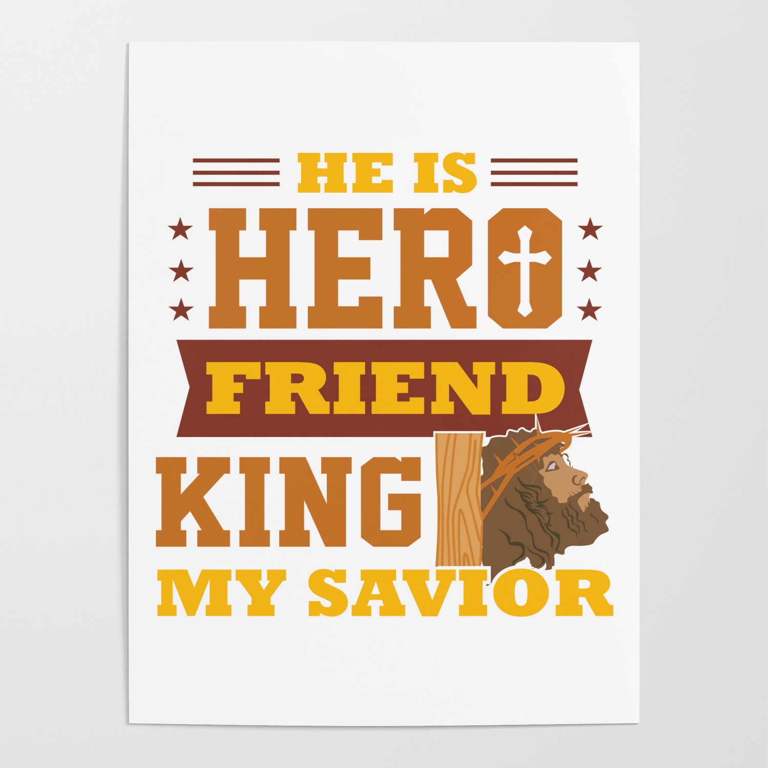 Funny Jesus Hero Friend Christian Quote Meme Gift Poster by Pubi Sales |  Society6