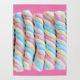 Rainbow Marshmallow Candy Poster