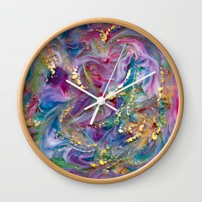 Abstract epoxy Art, Resin Art, Resin Painting, Wall Clock