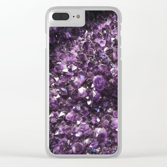 Amethyst Crystal Photography Clear iPhone Case