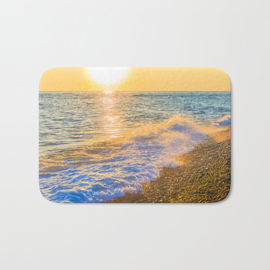 Golden sunset Bath Mat