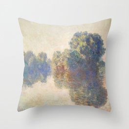 Claude Monet - The Seine at Giverny (1897) Throw Pillow
