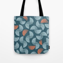Abstract blue retro shapes Tote Bag